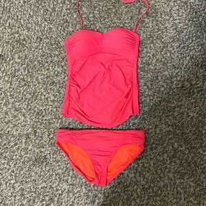 Athleta tankini two piece coral size XS top and S bottom
